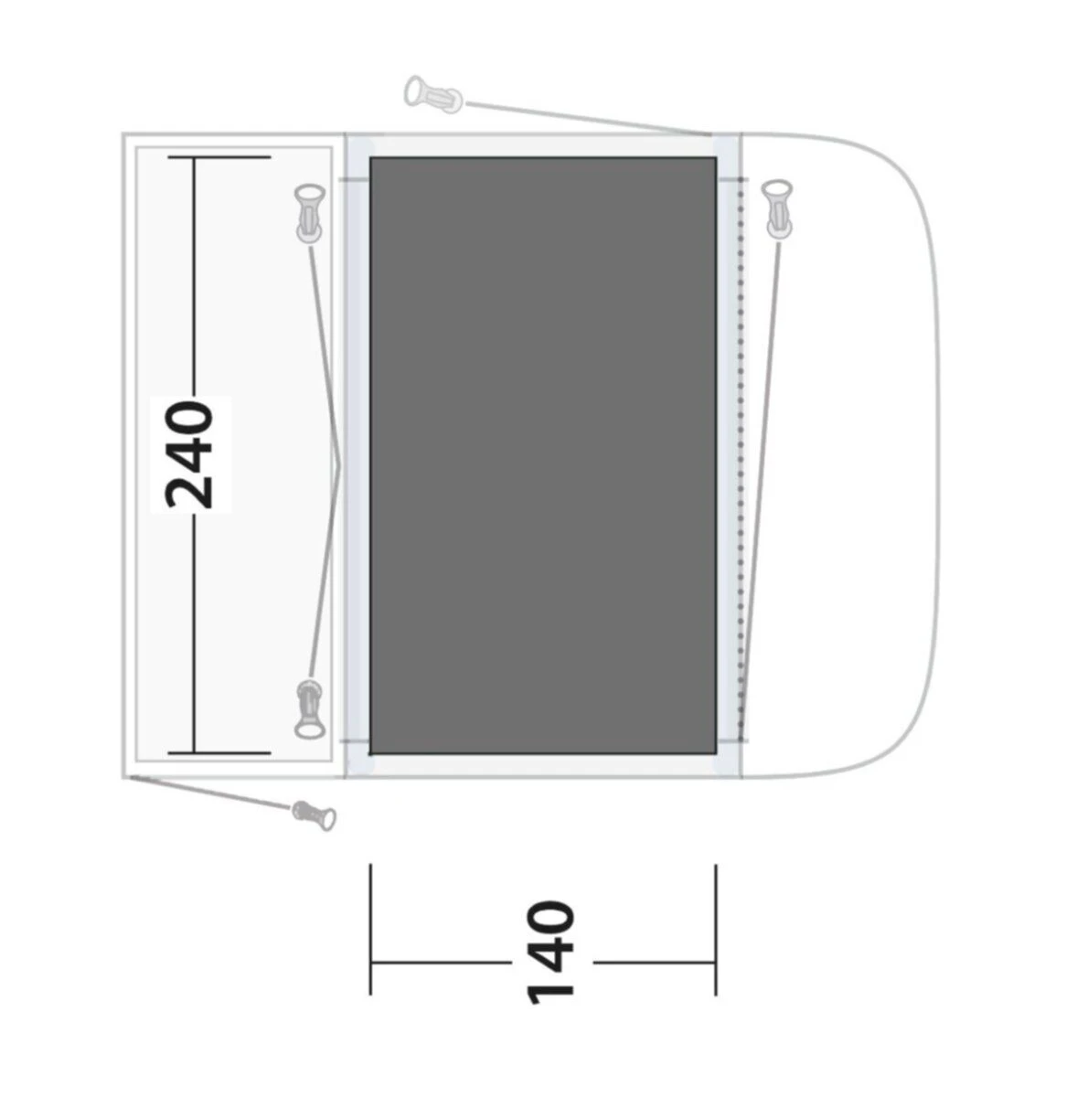 Outwell Newburg 160 Footprint Groundsheet - Image 2
