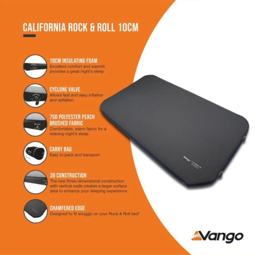 Vango California Rock & Roll 10cm Self Inflating Mat - Image 2