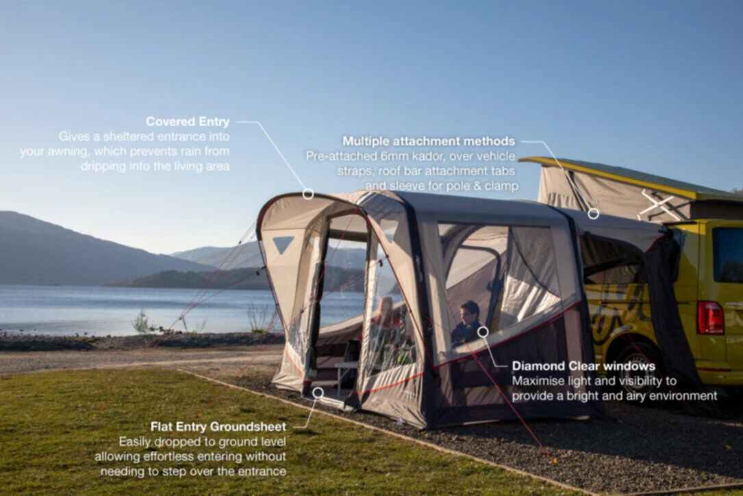 Vango Airbeam Vango Tolga VW Low Awning (Shadow Grey) - Image 5